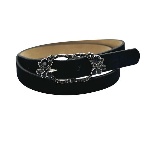 Banana Republic | Women | Rhinestone Buckle Italian Suede Leather Belt | Medium main image 13